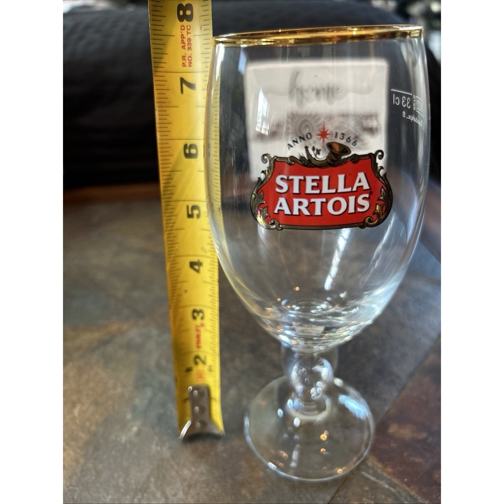Stella Artois Gold Rimmed Chalice Glass 11oz NEW! Buy‎ More Save More! - Picture 7 of 7